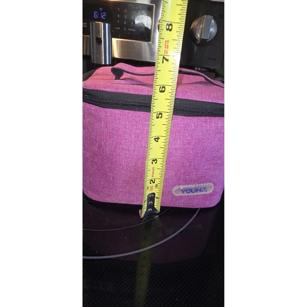 pink Youha insulated breast milk cooler bag with a top handle